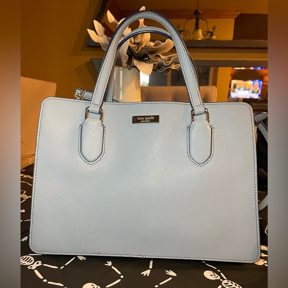 kate spade Handbags - Kate Spade Light Blue Crossbody Bag 3 compartment crossbody bag